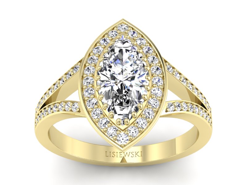 Pierścionek z diamentami żółte złoto promocja - 2061skwpro - 1