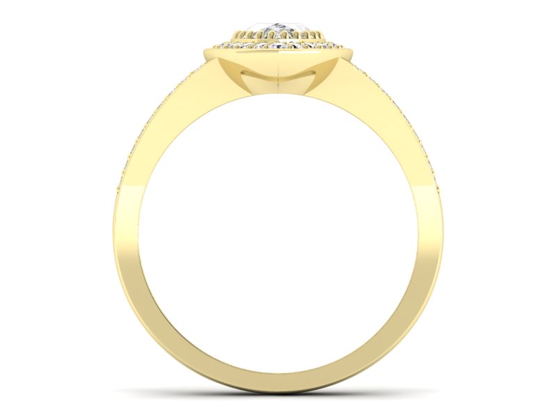 Pierścionek z diamentami żółte złoto promocja - 2061skwpro - 2