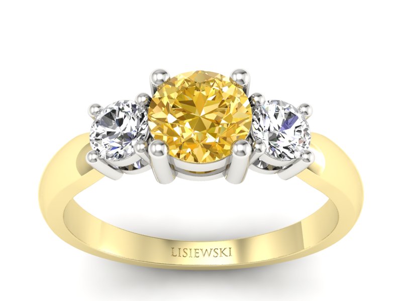 Złoty Pierścionek z żółtym szafirem promocja - 2067skwpro - 1