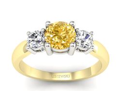 Złoty Pierścionek z żółtym szafirem promocja - 2067skwpro