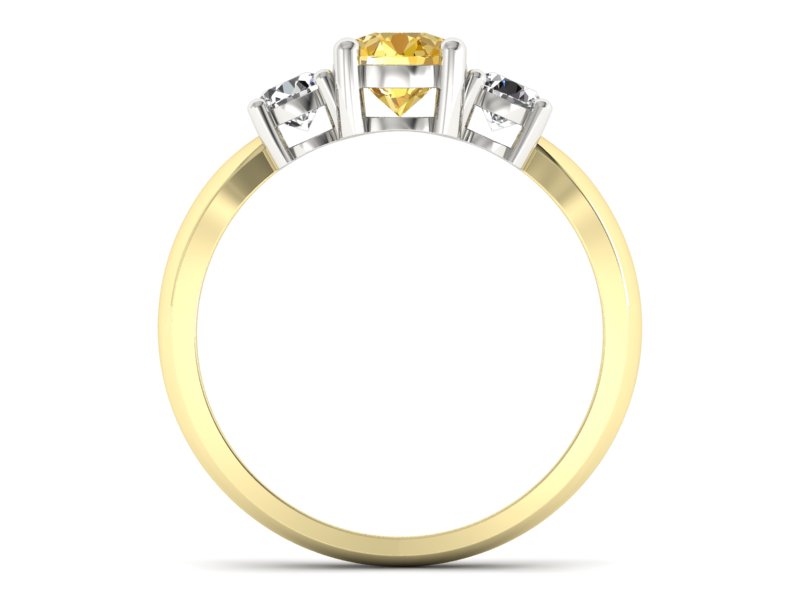Złoty Pierścionek z żółtym szafirem promocja - 2067skwpro - 2