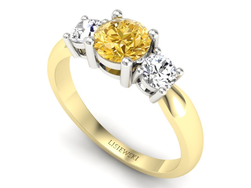 Złoty Pierścionek z żółtym szafirem promocja - 2067skwpro - 3