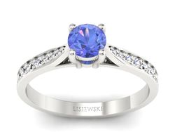 Pierścionek z tanzanitem i brylantami promocja - 2094skwpro
