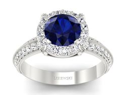 Pierścionek z szafirem i brylantami promocja - 2461skwpro