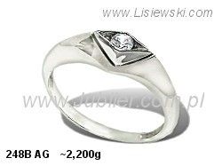 Pierścionek srebrny z cyrkonią biżuteria srebro - 248bag