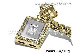 Złoty wisiorek z cyrkonią - perfekcja w złocie - 248w