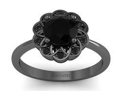 Pierścionek z szafirem i diamentami złoto 585 - 2559skwpro