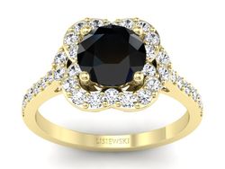 Pierścionek z szafirem i brylantami promocja - 2563skwpro