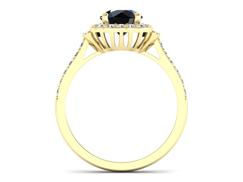 Pierścionek z szafirem i brylantami promocja - 2563skwpro - 2