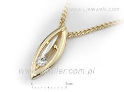 Złota zawieszka wisiorek z brylantem złoto 14k - 262w_br