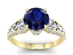 Pierścionek z szafirem i diamentami - Synonim Elegancji - 2670skwpro