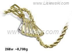 Wisiorek muszla złoto 585 - Lisiewski jubiler - 268w