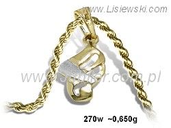 Złoty wisiorek Lisiewski - nowoczesna elegancja - 270w