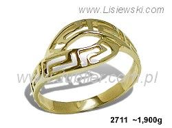 Złoty pierścionek żółte złoto