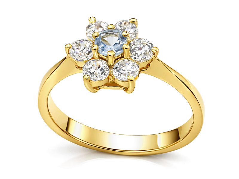 Złoty pierścionek z cyrkoniami - 2739n_2_6_p - 1