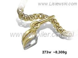 Wisiorek złoty 585 - szlachetny design od Lisiewski - 273w