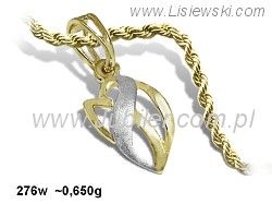 Złoty wisiorek rodowany - elegancja Lisiewski - 276w