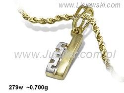 Złoty wisiorek Lisiewski - luksusowa elegancja - 279w