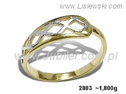 Złoty Pierścionek żółte złoto próba 585 - 2803
