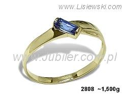 Złoty Pierścionek ze spinelem złoto próba 585 - 2808