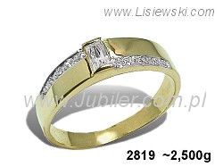 Złoty Pierścionek z cyrkonią żółte złoto próba 585 - 2819