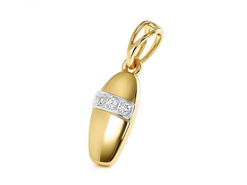 Złoty wisiorek z brylantami - 281w_br - 1