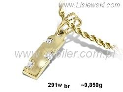 Złoty Wisiorek z brylantami złoto próba 585 - 291w_br