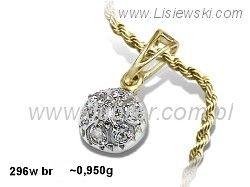Złoty Wisiorek z brylantami złoto próba 585 - 296wbr_SI_H