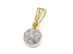 Złoty wisiorek z brylantami - 296wbr_SI_H