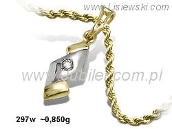 Złoty wisiorek - elegancki prezent od Lisiewski - 297w