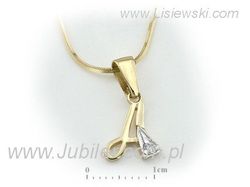 Litera a złota zawieszka - personalizacja w luksusie - 2w_A_