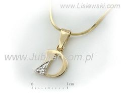 Złoty wisiorek z cyrkoniami - elegancja dla mamy - 2w_D_