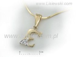 Litera e - złota zawieszka na wyjątkowe okazje - 2w_E_