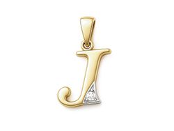Złoty wisiorek litera I z cyrkonią - 2w_I_