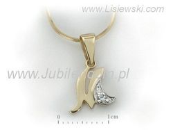Elegancki złoty wisiorek - idealny na każdą okazję - 2w_M_
