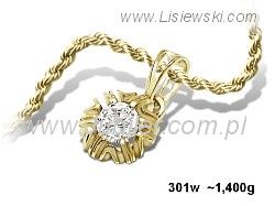 Złota zawieszka - ikoną klasycznej elegancji - 301w