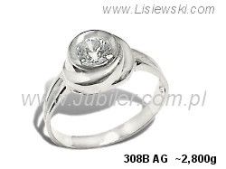 Pierścionek srebrny z cyrkonią biżuteria srebro - 308bag