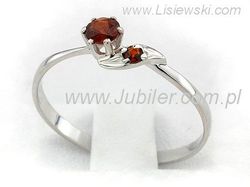 Pierścionek z białego złota z rubinami - 30_rubin