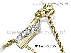 Złota zawieszka z cyrkoniami - twoja elegancja - 311w