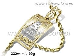 Złoty wisiorek - perfekcyjne dodatek do stylizacji - 332w