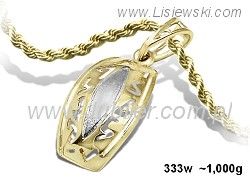 Złoty wisiorek z cyrkoniami - synonim luksusu - 333w
