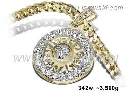 Zawieszka elegancja spiralna - zdobiona cyrkoniami - 342w