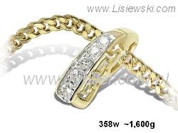 Złoty wisiorek brillante - elegancja od Lisiewski - 358w