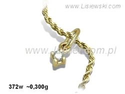 Ekskluzywna zawieszka z cyrkonią od jubilera Lisiewski - 372w