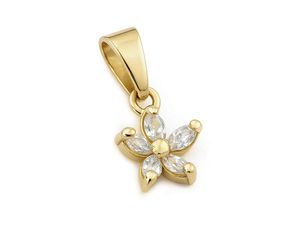 Złota zawieszka z cyrkoniami