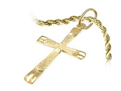 Elegancki złoty krzyżyk - twój osobisty symbol wiary - 38m