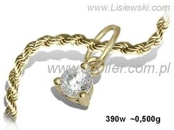 Zawieszka z brylantem żółte złoto próba 585 - 390w_br