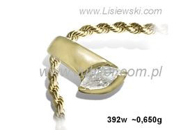 Złoty wisiorek z cyrkonią - wyjątkowa propozycja - 392w