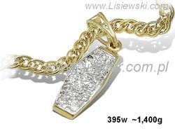 Złota zawieszka z cyrkoniami - wybór pełen elegancji - 395w