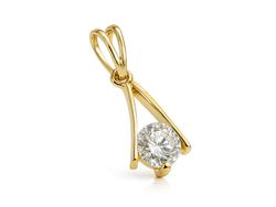 Złota zawieszka z brylantem - 398w_br